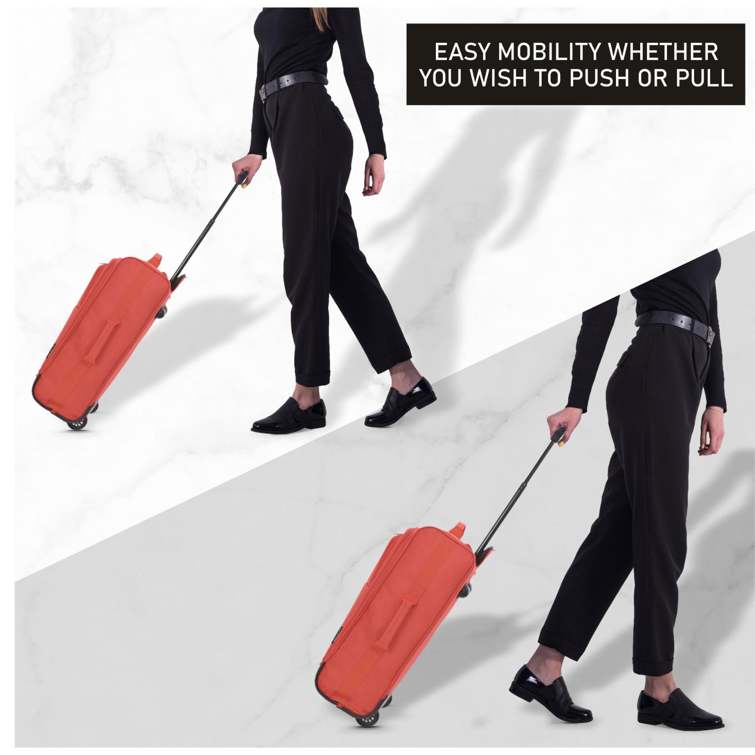 5 Cities (55x35x20cm) Lightweight Cabin Hand Luggage With a Retractable Telescopic Handle, Approved For Ryanair/easyJet/British Airways & more - Packed Direct UK