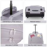 5 Cities (55x35x20cm) Lightweight Cabin Hand Luggage With a Retractable Telescopic Handle, Approved For Ryanair/easyJet/British Airways & more - Packed Direct UK
