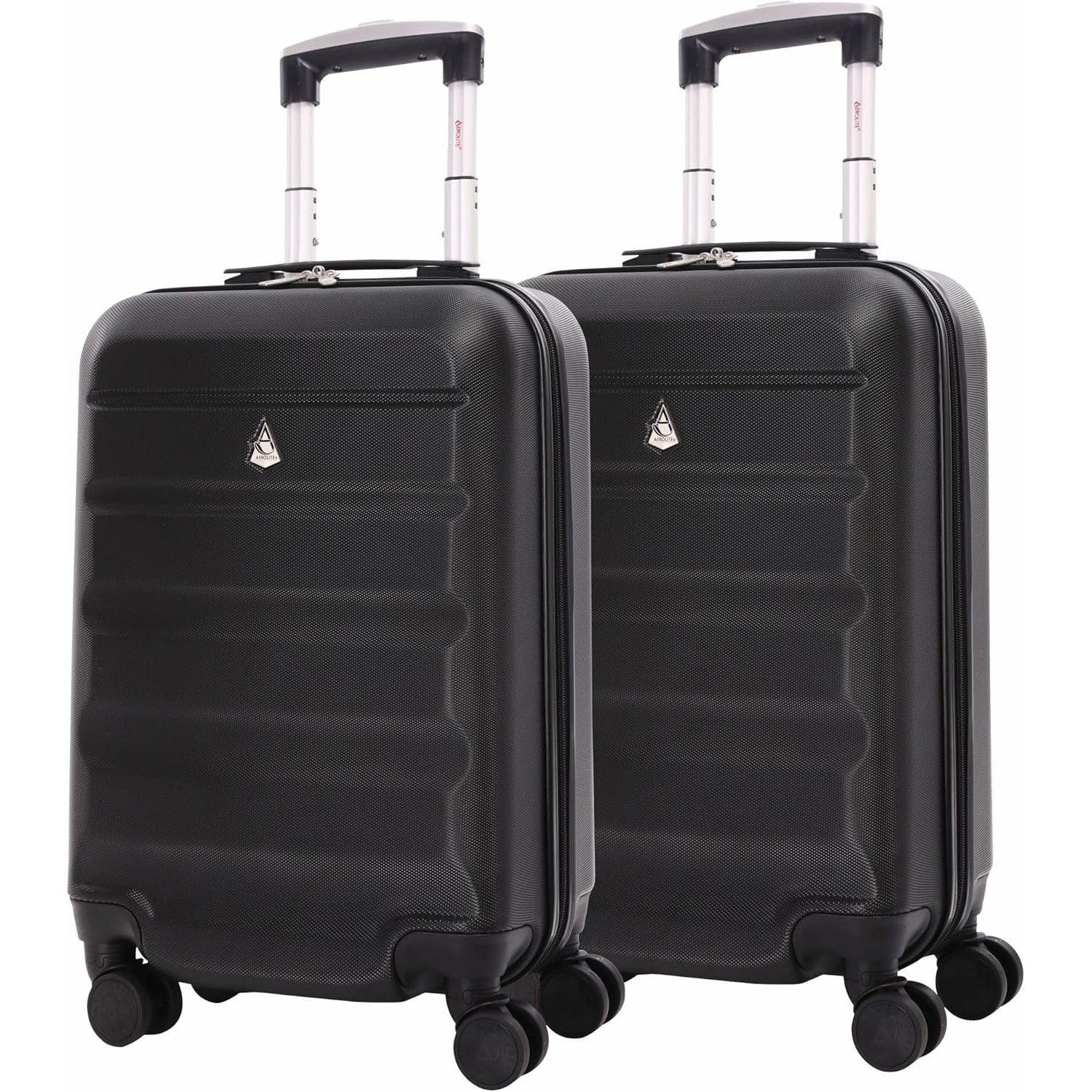 Aerolite (55x35x20cm) Lightweight Hard Shell Cabin Hand Luggage (x2 Set)