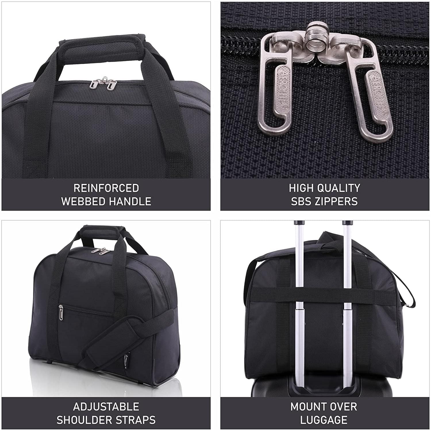 5 Cities British Airways Maximum Size Bundle, 56x45x25cm Large Cabin Softshell Suitcase & 40x30x15cm Under Seat Holdall