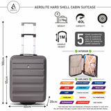 Aerolite Ryanair Maximum Bundle (55x40x20 Suitcase + 40x20x25 Holdall) 2-Piece Carry On Hand Cabin Luggage Set Bundle