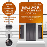 Aerolite (45x36x20cm) Easyjet Maximum Size Hard Shell Carry On Hand Cabin Luggage Underseat Flight Bag Suitcase 45x36x20 with 4 Wheels