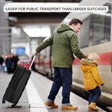 Aerolite 25" Medium Lightweight Hard Shell Checked In Hold Luggage Suitcase with 8 Wheels, 82L Capacity, 70x50x27cm