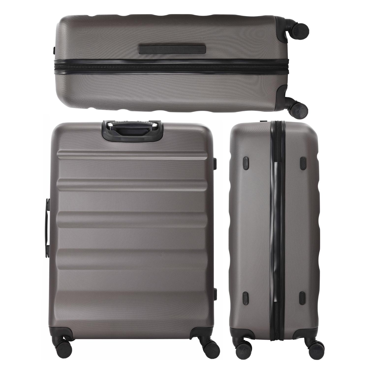 Aerolite 25" Medium Lightweight Hard Shell Checked In Hold Luggage Suitcase with 8 Wheels, 82L Capacity, 70x50x27cm