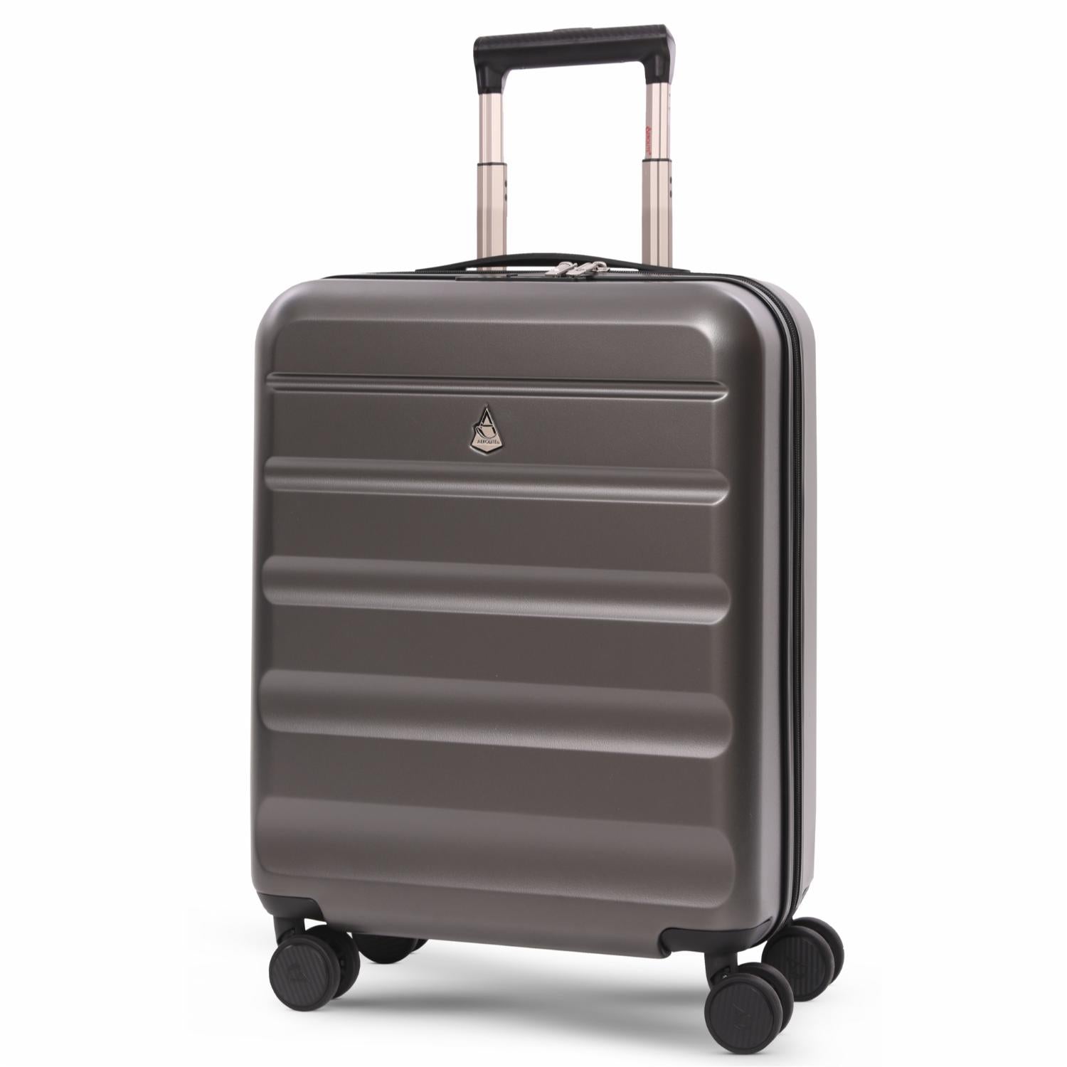 Aerolite 3-Piece Luggage Set – Lightweight Hard Shell Suitcases with 4 Dual Spinner Wheels & TSA Lock – Expandable Cabin (21”), Medium (24”), Large (28”) – Expandable Carry-On Case Included – Charcoal