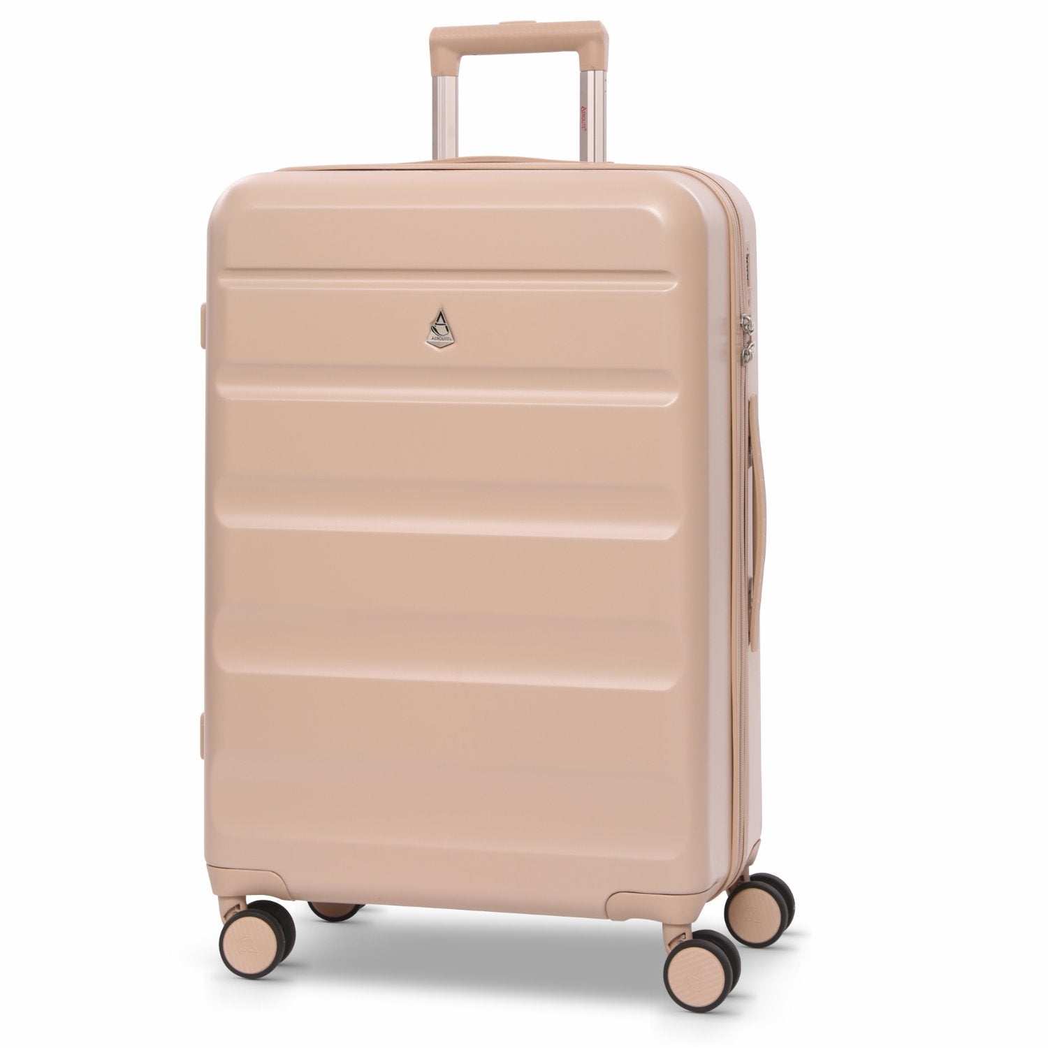 Aerolite 24-Inch Medium Check-In Luggage, 67L Lightweight Hard Shell Suitcase with 4 Spinner Wheels, TSA Lock, Durable ABS Travel Hold Suitcase – Beige
