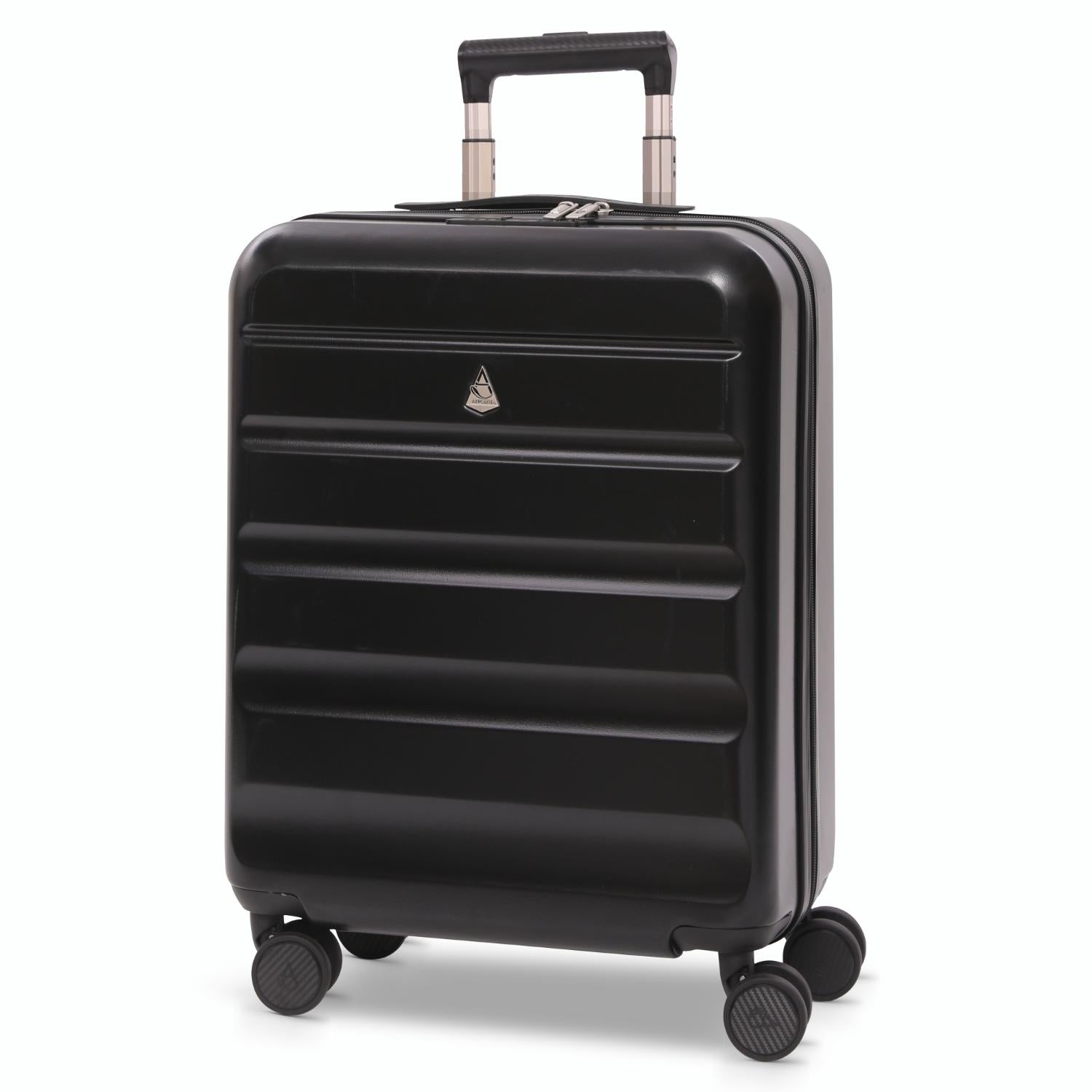 Aerolite 3-Piece Luggage Set – Lightweight Hard Shell Suitcases with 4 Dual Spinner Wheels & TSA Lock – Expandable Cabin (21”), Medium (24”), Large (28”) – Expandable Carry-On Case Included – Black