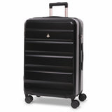 Aerolite 24-Inch Medium Check-In Luggage, 67L Lightweight Hard Shell Suitcase with 4 Spinner Wheels, TSA Lock, Durable ABS Travel Hold Suitcase - Black