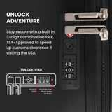 Aerolite Large 28" 100L Lightweight ABS Hard Shell Suitcase, 4 Dual Wheel Spinner, TSA Lock, Durable Check-In Hold Luggage - Black