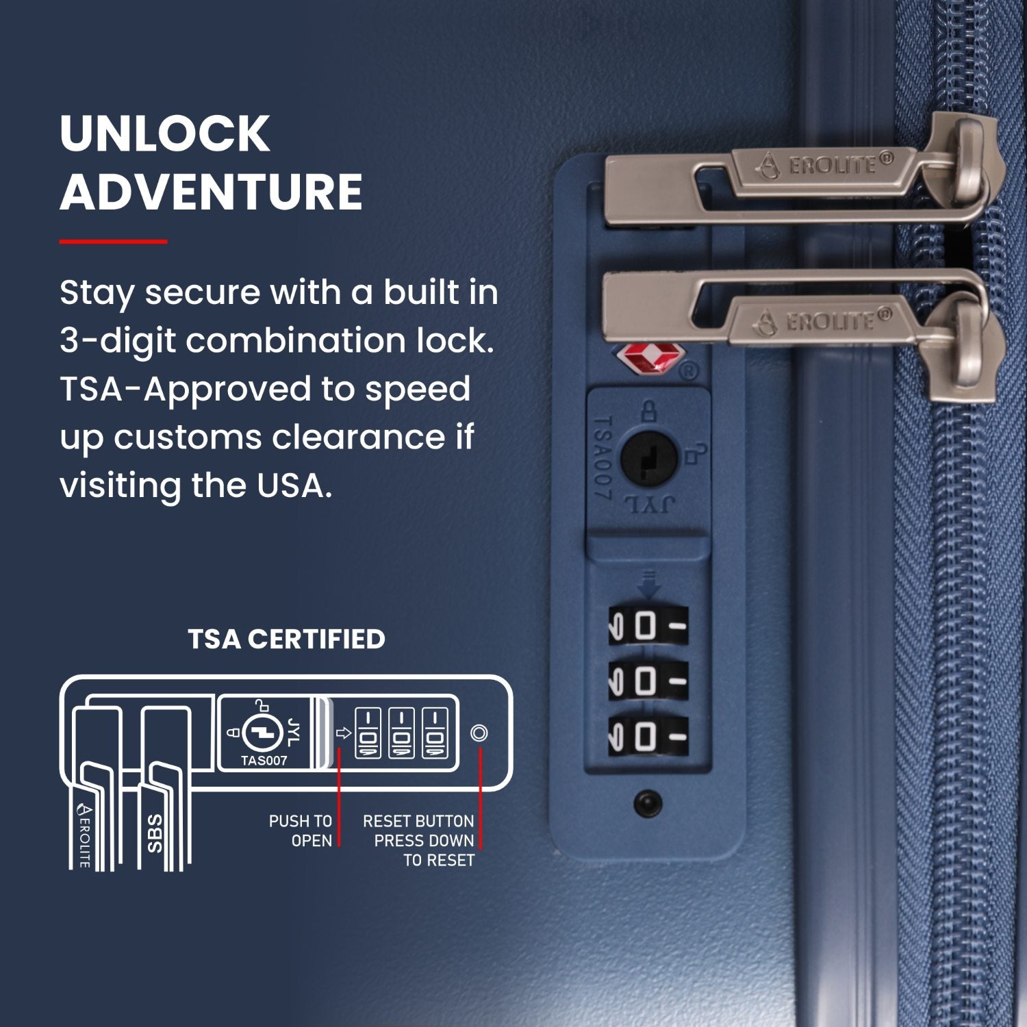 Aerolite 24-Inch Medium Check-In Luggage, 67L Lightweight Hard Shell Suitcase with 4 Spinner Wheels, TSA Lock, Durable ABS Travel Hold Suitcase – Blue