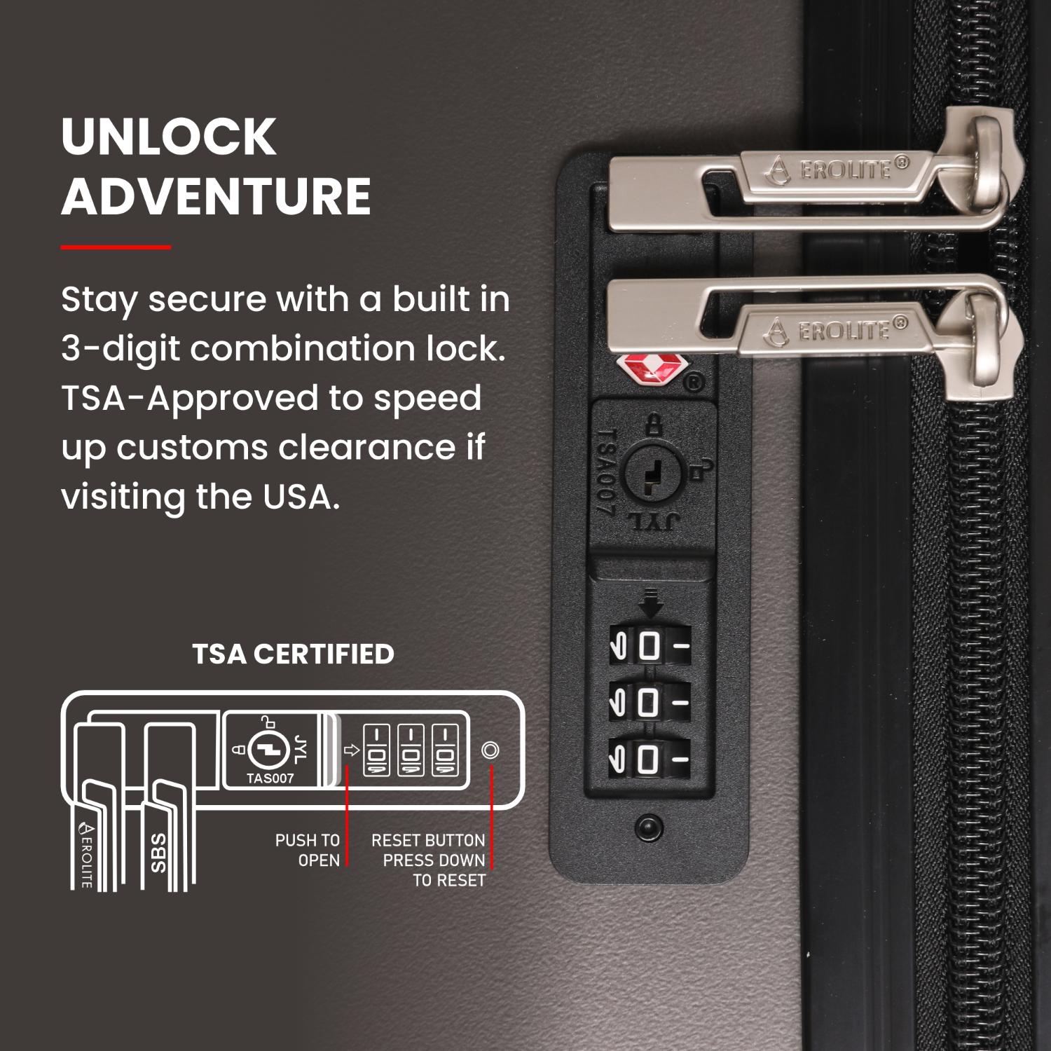 Aerolite 24-Inch Medium Check-In Luggage, 67L Lightweight Hard Shell Suitcase with 4 Spinner Wheels, TSA Lock, Durable ABS Travel Hold Suitcase – Charcoal