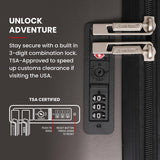 Aerolite 24-Inch Medium Check-In Luggage, 67L Lightweight Hard Shell Suitcase with 4 Spinner Wheels, TSA Lock, Durable ABS Travel Hold Suitcase – Charcoal