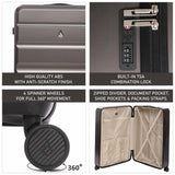 Aerolite Extra Large XL 32" 144L Lightweight ABS Hard Shell Suitcase, 4 Dual Wheel Spinner, TSA Lock, Heavy-Duty Check-In Travel Luggage - Charcoal