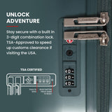 Aerolite 24-Inch Medium Check-In Luggage, 67L Lightweight Hard Shell Suitcase with 4 Spinner Wheels, TSA Lock, Durable ABS Travel Hold Suitcase – Forest Green