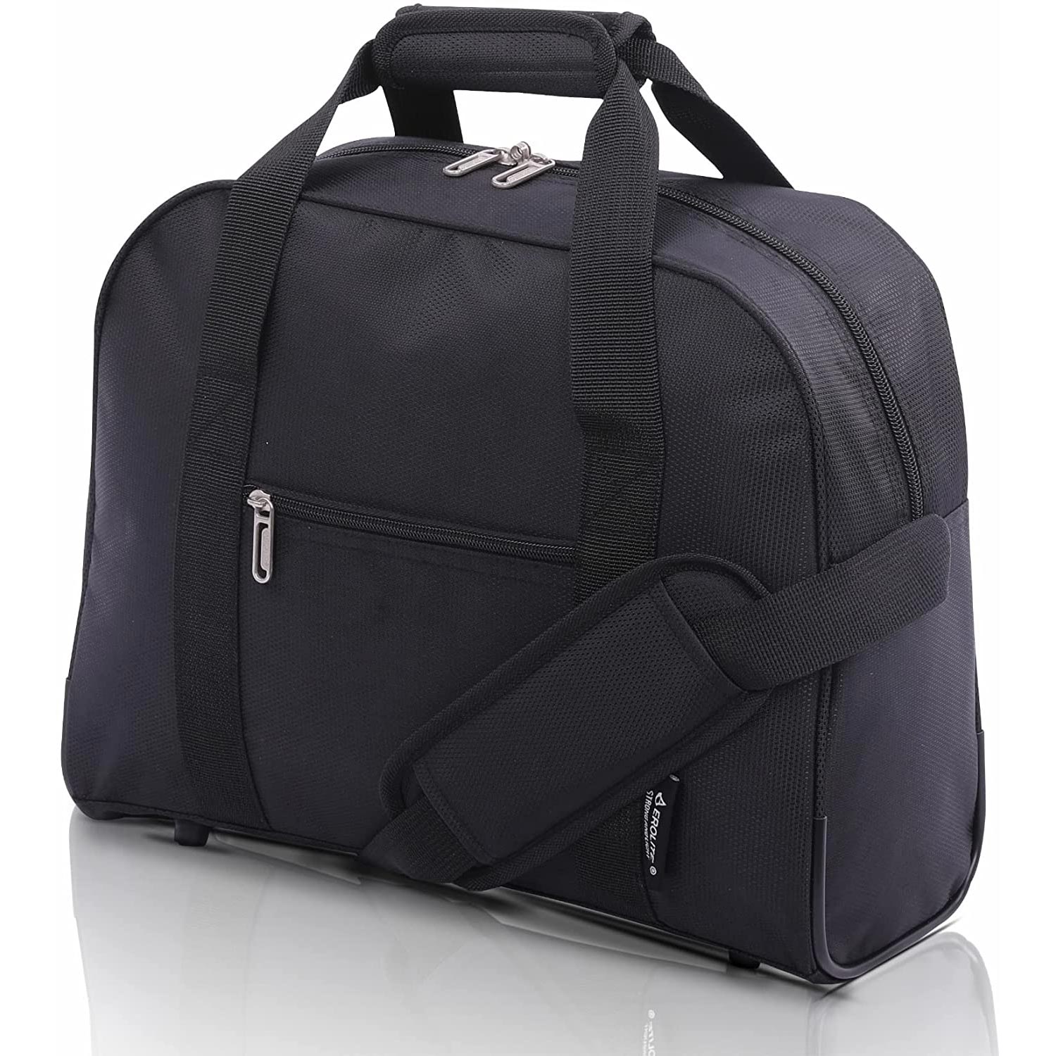 AEROLITE 40x30x15 New and Improved 2025 British Airways, EasyJet, Virgin Atlantic, KLM Holdall, Cabin Luggage Under Seat Flight Bag, Black