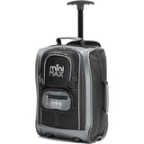 Aerolite MiniMAX black trolley backpack with handle extended