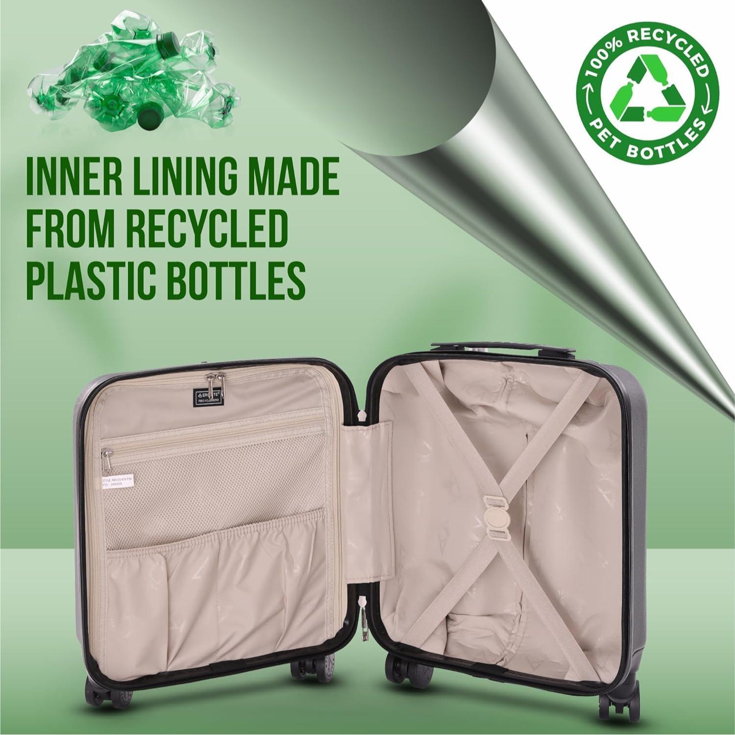 Aerolite (45x36x20cm) Easyjet Maximum Size Hard Shell Carry On Hand Cabin Luggage Underseat Flight Bag Suitcase 45x36x20 with 4 Wheels