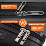 Aerolite (45x36x20cm) Easyjet Maximum Size Hard Shell Carry On Hand Cabin Luggage Underseat Flight Bag Suitcase 45x36x20 with 4 Wheels