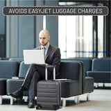 Aerolite (45x36x20cm) Easyjet Maximum Size Hard Shell Carry On Hand Cabin Luggage Underseat Flight Bag Suitcase 45x36x20 with 4 Wheels