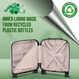 Aerolite (45x36x20cm) Easyjet Maximum Size Hard Shell Carry On Hand Cabin Luggage Underseat Flight Bag Suitcase 45x36x20 with 4 Wheels