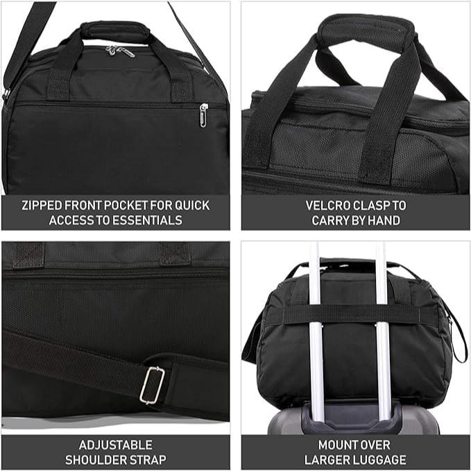 Aerolite Ryanair Max Bundle (55x40x20cm Priority Suitcase + 40x20x25cm Holdall), 2 Piece Carry On Hand Cabin Luggage Set Bundle - Aerolite UK