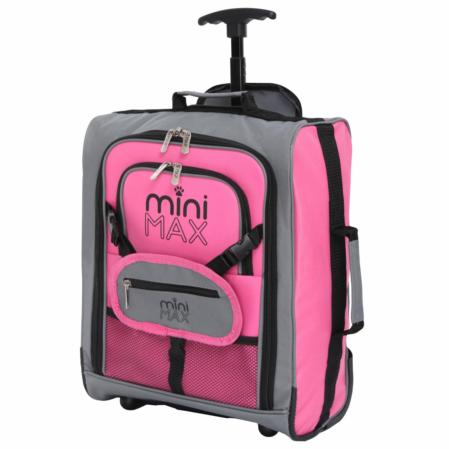 Aerolite MiniMAX Ryanair & Wizz Air 40x30x20 Maximum Size Cabin Hand Luggage Under Seat Trolley Backpack Carry On Bag 2 Wheel