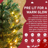Olsen & Smith 50cm (20in) Pre-Lit Mini Christmas Tree – Battery Operated Artificial Pine Tabletop Xmas Tree with 30 Warm LED Lights, 8 Light Modes & Sack Cloth Base – Perfect for Home, Office & Desk Decoration