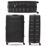 Aerolite XL 32in (144L) Lightweight Polypropylene Hard Shell Suitcase, Extra Large Check-In Luggage with 4 Spinner Wheels, TSA Lock, Waterproof Pocket - Black