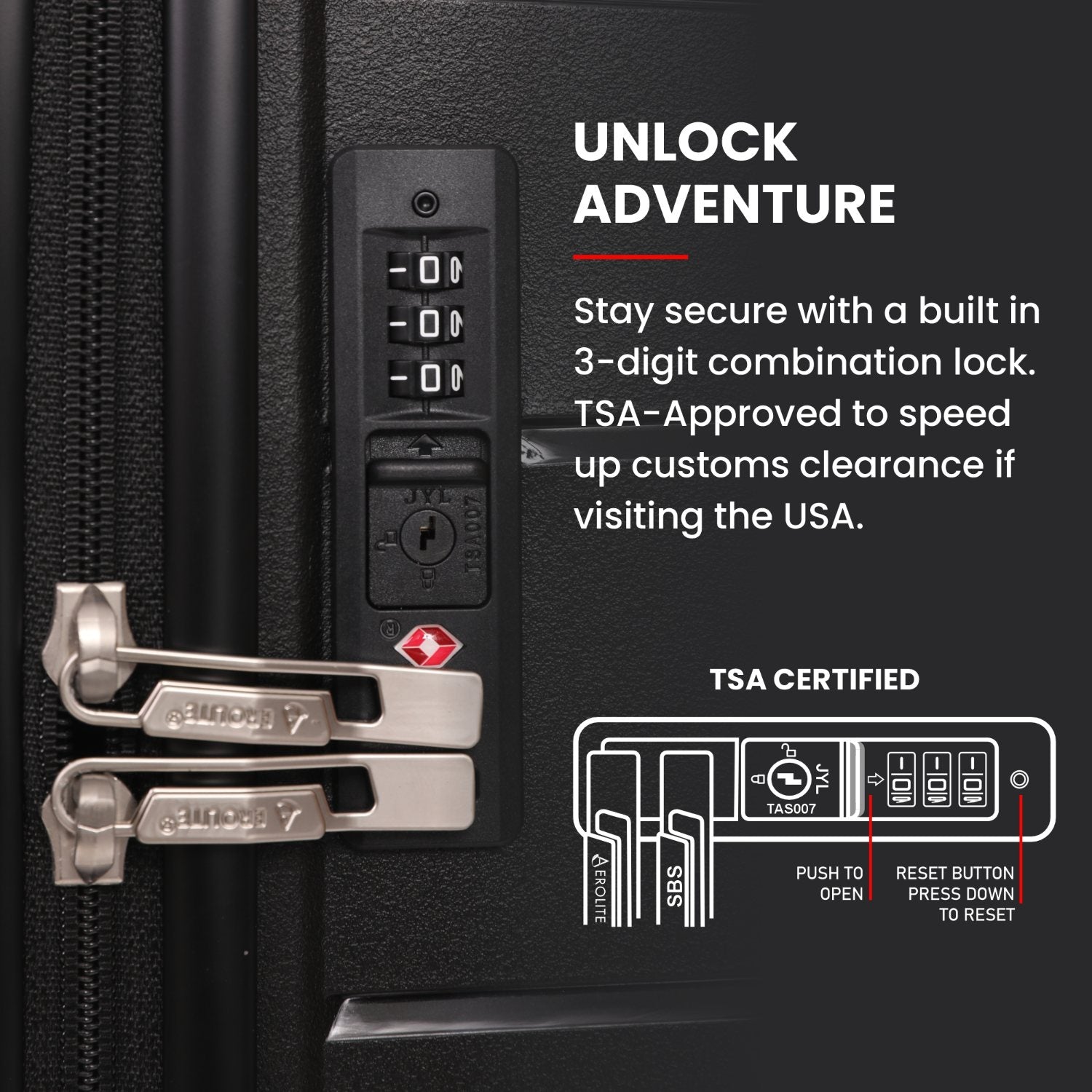 Aerolite Medium 24in (67L) Lightweight Polypropylene Hard Shell Check-In Luggage Suitcase, Dual 4-Spinner Wheels, TSA Lock, Organised Interior, Durable Travel Case – Black