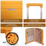 Aerolite Medium 24in (67L) Lightweight Polypropylene Hard Shell Check-In Luggage Suitcase, Dual 4-Spinner Wheels, TSA Lock, Organised Interior, Durable Travel Case – Mango