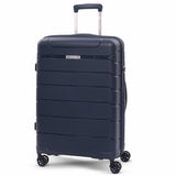 Aerolite Medium 24in (67L) Lightweight Polypropylene Hard Shell Check-In Luggage Suitcase, Dual 4-Spinner Wheels, TSA Lock, Organised Interior, Durable Travel Case – Navy
