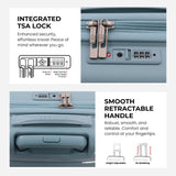 Aerolite Premium PP 3-Piece Luggage Set, Lightweight Polypropylene Hard Shell Suitcases with 4 Dual Spinner Wheels & TSA Lock, Expandable Cabin (21”), Medium (24”), Large (28”), Expandable Carry-On Case Included – Sage