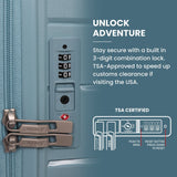 Aerolite Large 28in (100L) Lightweight Polypropylene Hard Shell Check-In Luggage Suitcase, 4 Dual Spinner Wheels, TSA Lock, Waterproof Pocket, Premium Travel Case - Sage