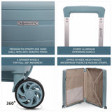 Aerolite XL 32in (144L) Lightweight Polypropylene Hard Shell Suitcase, Extra Large Check-In Luggage with 4 Spinner Wheels, TSA Lock, Waterproof Pocket - Sage