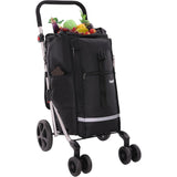 Hoppa 74L Expandable Lightweight Shopping Trolley 2025 model, Hard Wearing & Foldaway Push/Pull Cart for Easy Storage With 1 Year Guarantee