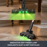 Olsen & Smith 18000Pa Cordless Self-Emptying Stick Vacuum Cleaner – Lightweight 250W Upright Handheld with Base Station, Dust Finder Light & Accessories - Grey