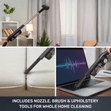 Olsen & Smith 18000Pa Cordless Self-Emptying Stick Vacuum Cleaner – Lightweight 250W Upright Handheld with Base Station, Dust Finder Light & Accessories - Grey