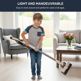 Olsen & Smith 18000Pa Cordless Self-Emptying Stick Vacuum Cleaner – Lightweight 250W Upright Handheld with Base Station, Dust Finder Light & Accessories - Cream