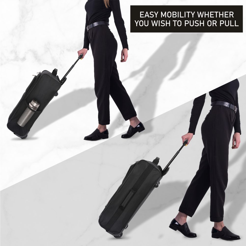 5 Cities (55x35x20cm) Lightweight Cabin Hand Luggage With a Retractable Telescopic Handle, Approved For Ryanair/easyJet/British Airways & more
