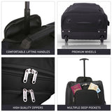 5 Cities (55x35x20cm) Lightweight Cabin Hand Luggage (x2), Approved For Ryanair/easyJet/British Airways and more!