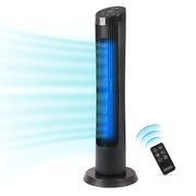 Olsen & Smith 36 Inch 27dB Ultra-Powerful & Silent Tower Fan – Smart Bladeless Design with Remote, 4 Speed Modes, 90° Oscillation, 12H Timer, LED Display – Matte Black