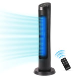 Olsen & Smith 36 Inch 27dB Ultra-Powerful & Silent Tower Fan – Smart Bladeless Design with Remote, 4 Speed Modes, 90° Oscillation, 12H Timer, LED Display – Matte Black