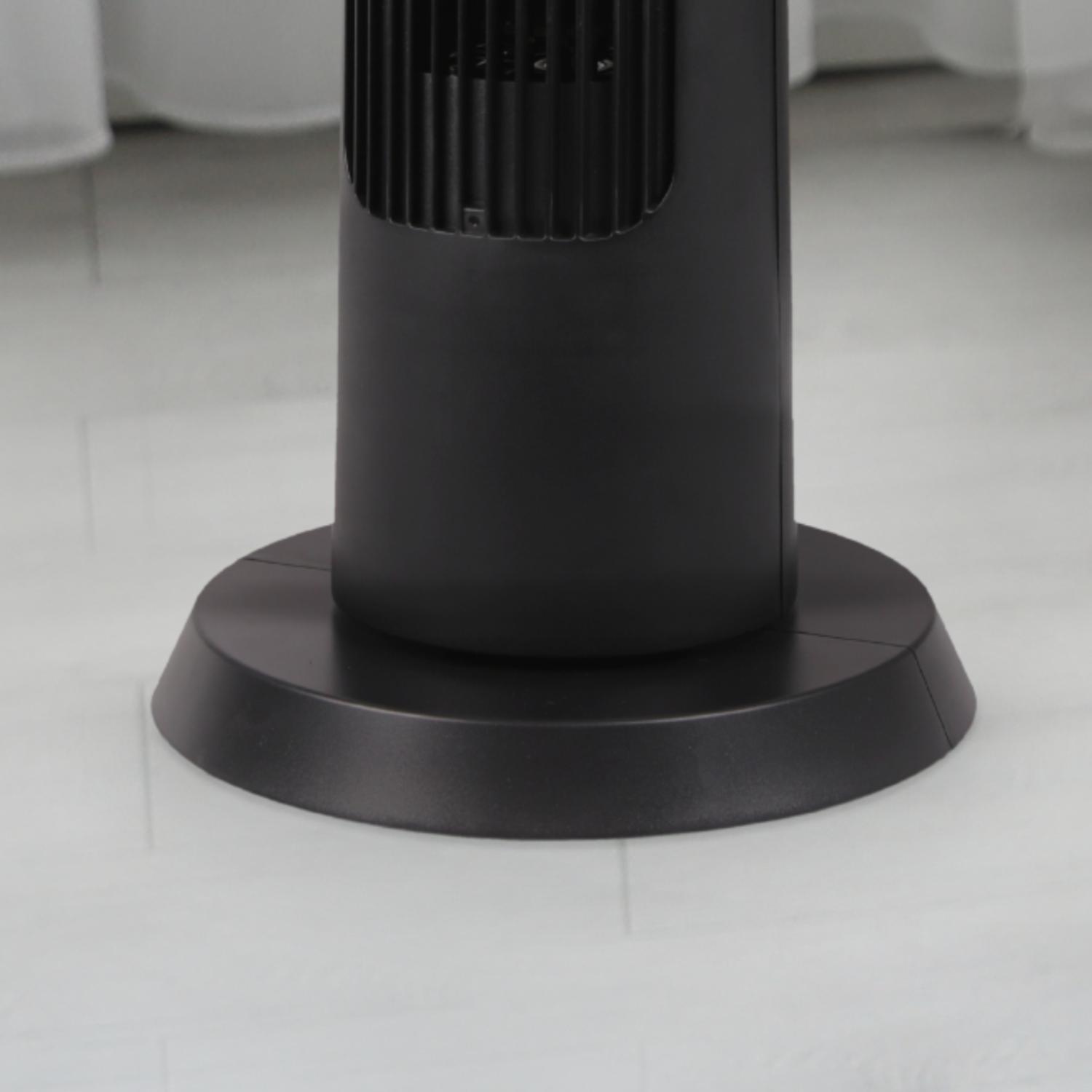 Olsen & Smith 36 Inch 27dB Ultra-Powerful & Silent Tower Fan – Smart Bladeless Design with Remote, 4 Speed Modes, 90° Oscillation, 12H Timer, LED Display – Matte Black