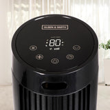 Olsen & Smith 36 Inch 27dB Ultra-Powerful & Silent Tower Fan – Smart Bladeless Design with Remote, 4 Speed Modes, 90° Oscillation, 12H Timer, LED Display – Matte Black