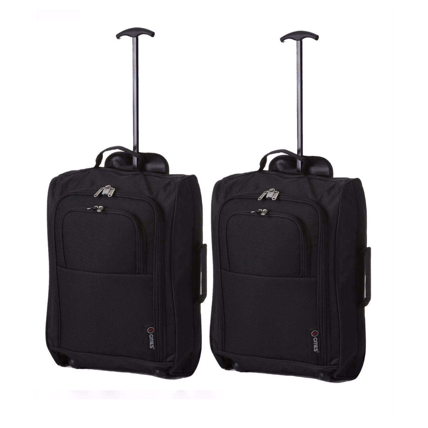 5 Cities (55x35x20cm) Lightweight Cabin Hand Luggage (x2), Approved For Ryanair/easyJet/British Airways and more!