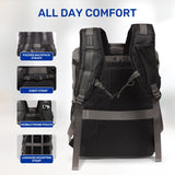 Aerolite Waterproof Backpack – Easyjet Maximum Underseat Size 45×36×20cm, 32L Cabin Rucksack with 15.6″ Laptop Sleeve, Multiple Pockets & Travel-Friendly Features – Dark Green