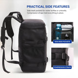Aerolite Waterproof Backpack – Easyjet Maximum Underseat Size 45×36×20cm, 32L Cabin Rucksack with 15.6″ Laptop Sleeve, Multiple Pockets & Travel-Friendly Features – Black