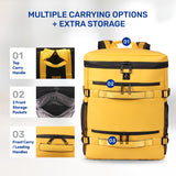 Aerolite Waterproof Backpack – Easyjet Maximum Underseat Size 45×36×20cm, 32L Cabin Rucksack with 15.6″ Laptop Sleeve, Multiple Pockets & Travel-Friendly Features – Mango