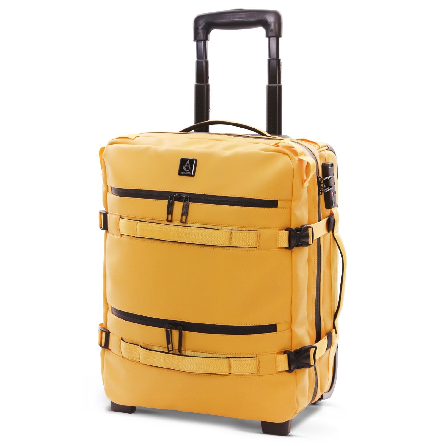 Aerolite Waterproof 45x36x20cm Easyjet Underseat Cabin Bag – 32L Travel Trolley with 2 Wheels, TSA Lock & 15.6” Laptop Compartment – Easyjet Maximum Size Hand Luggage - Mango