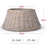 Olsen & Smith Christmas Tree Skirt - Festive Christmas Tree Base Cover Willow Xmas Tree Skirt 40x58x26 for Christmas Decorations - Durable Wicker Skirt for Christmas Trees